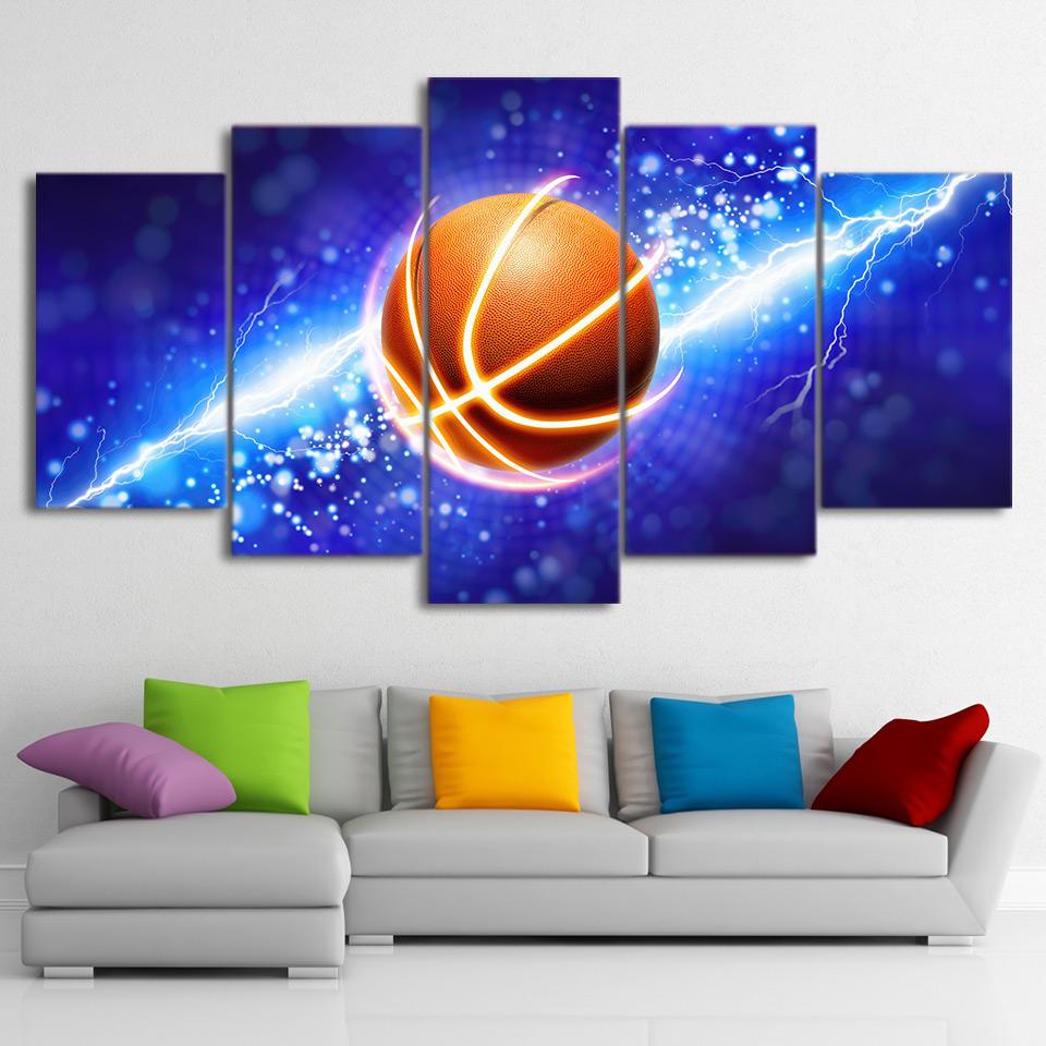 Lightning basketball - Sport 5 Panel Canvas Art Wall Decor Lightning basketball - Sport 5 Panel Canvas Art Wall Decor