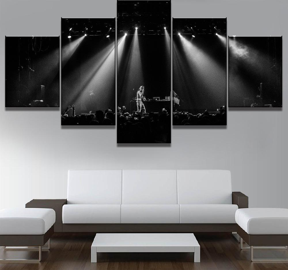 Lil Peep On The Stage Celebrity - 5 Panel Canvas Art Wall Decor Lil Peep On The Stage Celebrity - 5 Panel Canvas Art Wall Decor