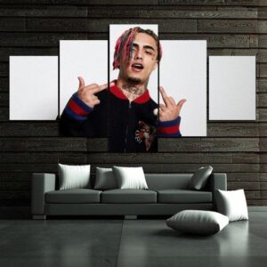 Lil Pump - Famous Person 5 Panel Canvas Art Wall Decor