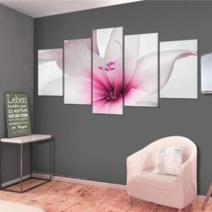 Lilies Blossom 1 - Nature 5 Panel Canvas Art Wall Decor