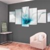 Lilies Blossom 2 - Nature 5 Panel Canvas Art Wall Decor