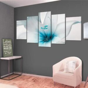 Lilies Blossom 2 - Nature 5 Panel Canvas Art Wall Decor
