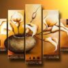 Lilies - Nature 5 Panel Canvas Art Wall Decor