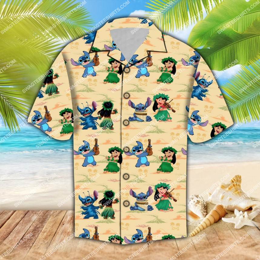 Lilo And Stitch Aloha All Over Print Hawaiian Shirt Lilo And Stitch Aloha All Over Print Hawaiian Shirt