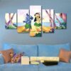 Lilo And Stitch Hawaii Disney - 5 Panel Canvas Art Wall Decor