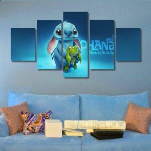 Lilo and Stitch 02 - Cartoon 5 Panel Canvas Art Wall Decor