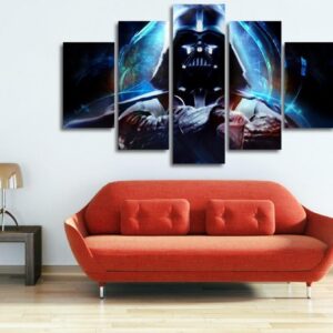 Limited Edition Darth Vader - Movie 5 Panel Canvas Art Wall Decor