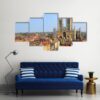 Lincoln Cathedral - Nature 5 Panel Canvas Art Wall Decor