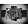 Lion 7 - Animal 5 Panel Canvas Art Wall Decor