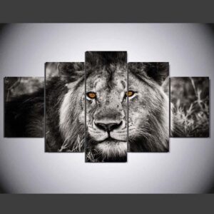 Lion King - Animal 5 Panel Canvas Art Wall Decor