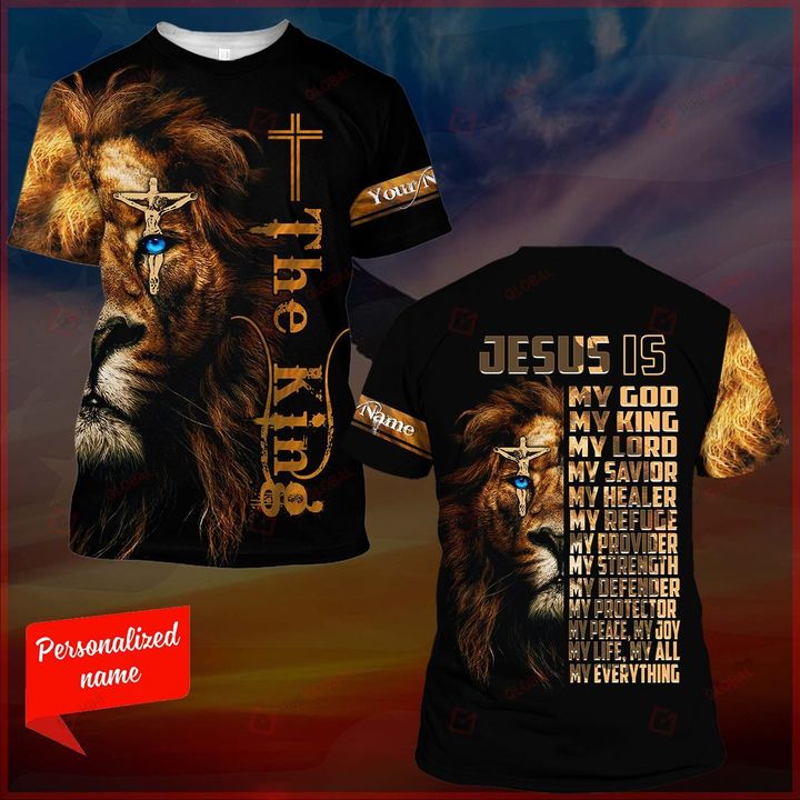 Lion The King Jesus Is My God My King My Lord 3D All Over Printed Hawaiian Shirt And Hoodie Lion The King Jesus Is My God My King My Lord 3D All Over Printed Hawaiian Shirt And Hoodie