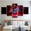 Lionel Messi Barcelona - Famous Person 5 Panel Canvas Art Wall Decor