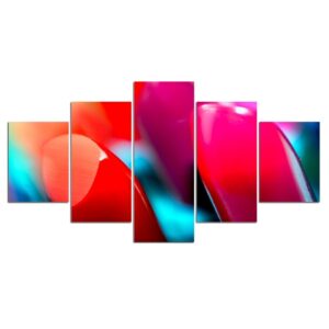 Lipstick 01 - Abstract 5 Panel Canvas Art Wall Decor