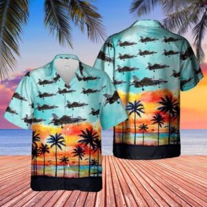 Lockheed Martin F-35B Lightning Ii Hawaiian Shirt