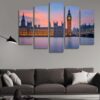 London Parliament - Nature 5 Panel Canvas Art Wall Decor