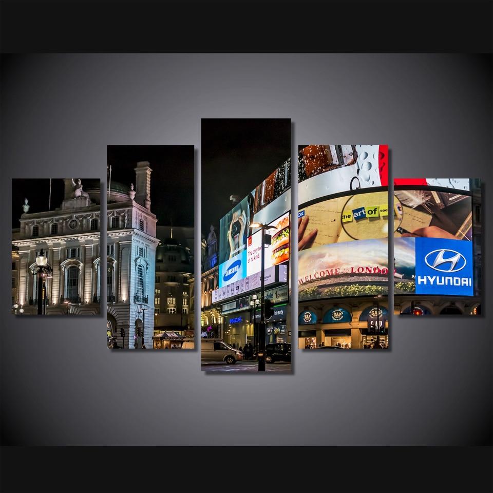 London Street - Nature 5 Panel Canvas Art Wall Decor London Street - Nature 5 Panel Canvas Art Wall Decor