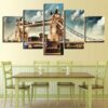 London Tower Bridge -Nature 5 Panel Canvas Art Wall Decor