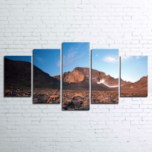 Longs Peak Boulder Field - Nature 5 Panel Canvas Art Wall Decor