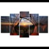 Look At The World In The Tent - Nature 5 Panel Canvas Art Wall Decor