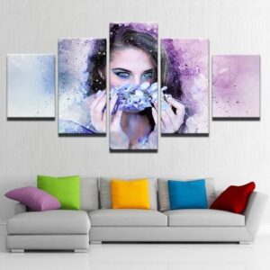 Looking For The Fragrance - Abstract 5 Panel Canvas Art Wall Decor