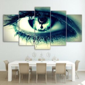 Looking Through The Night - Abstract 5 Panel Canvas Art Wall Decor