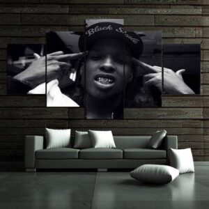 Lord Flacko Rocky - Famous Person 5 Panel Canvas Art Wall Decor