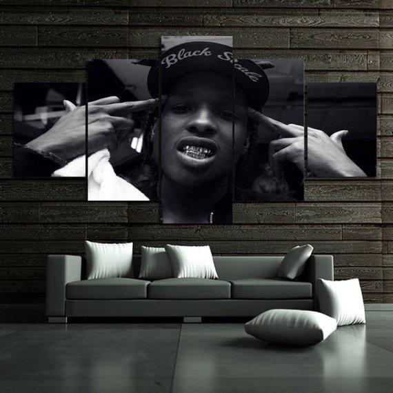 Lord Flacko Rocky - Famous Person 5 Panel Canvas Art Wall Decor Lord Flacko Rocky - Famous Person 5 Panel Canvas Art Wall Decor