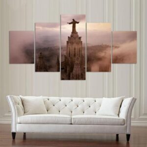 Lord Jesus Christ - Religion 5 Panel Canvas Art Wall Decor