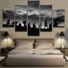 Lord Of The Rings 1 - Movie 5 Panel Canvas Art Wall Decor