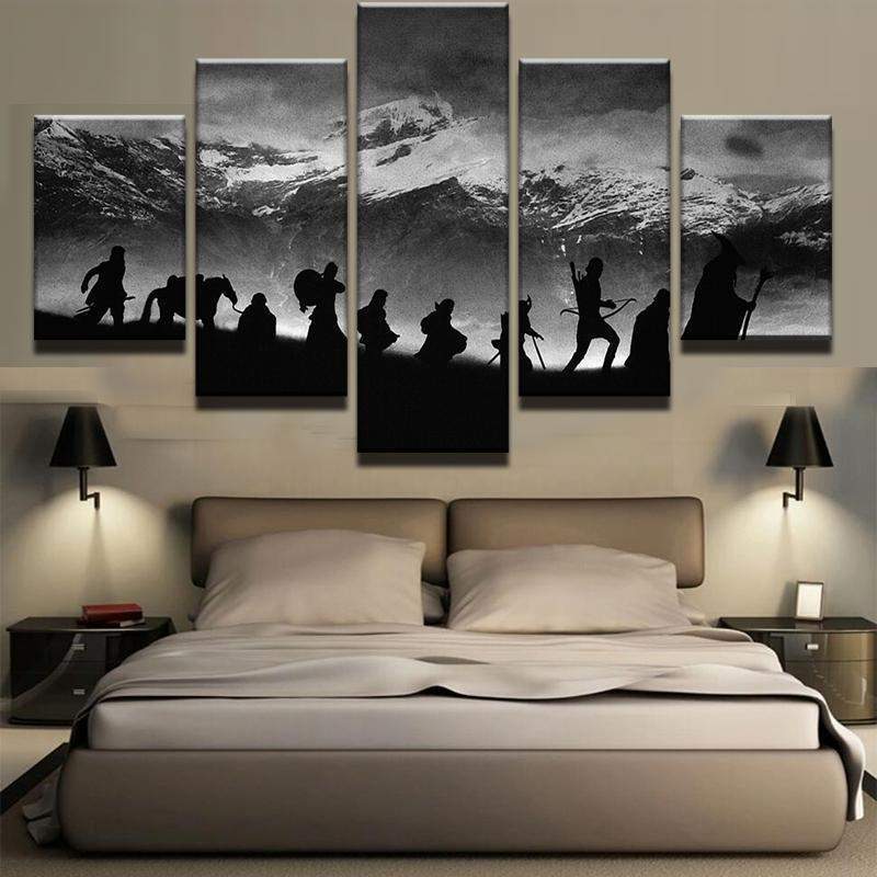 Lord Of The Rings 1 - Movie 5 Panel Canvas Art Wall Decor Lord Of The Rings 1 - Movie 5 Panel Canvas Art Wall Decor