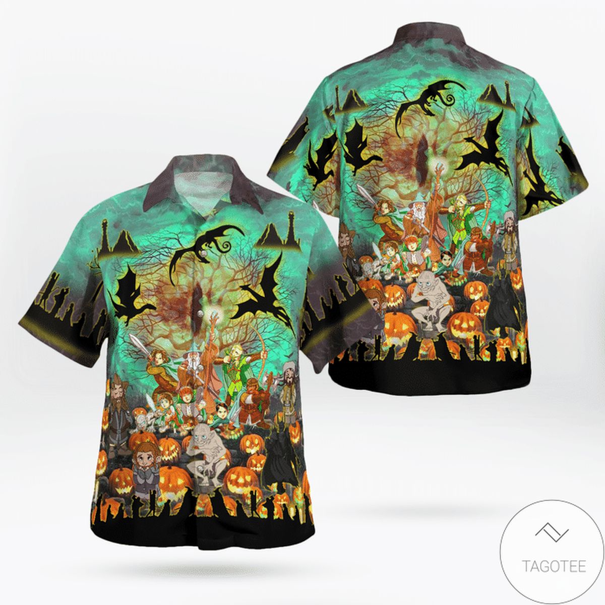 Lord Of The Rings In Halloween Hawaiian Shirt Lord Of The Rings In Halloween Hawaiian Shirt