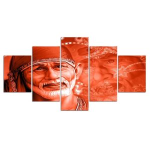 Lord Shiva Hindu God 01 - Religion 5 Panel Canvas Art Wall Decor