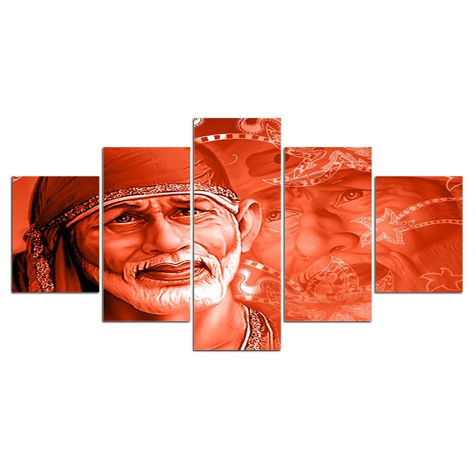 Lord Shiva Hindu God 01 - Religion 5 Panel Canvas Art Wall Decor Lord Shiva Hindu God 01 - Religion 5 Panel Canvas Art Wall Decor