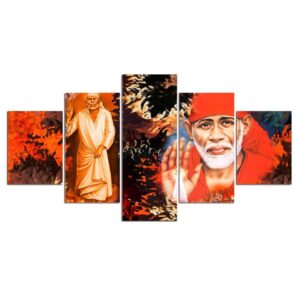 Lord Shiva Hindu God - Religion 5 Panel Canvas Art Wall Decor