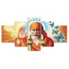 Lord Shiva - Religion 5 Panel Canvas Art Wall Decor