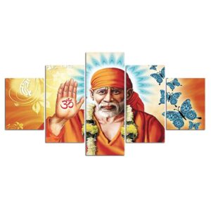 Lord Shiva - Religion 5 Panel Canvas Art Wall Decor