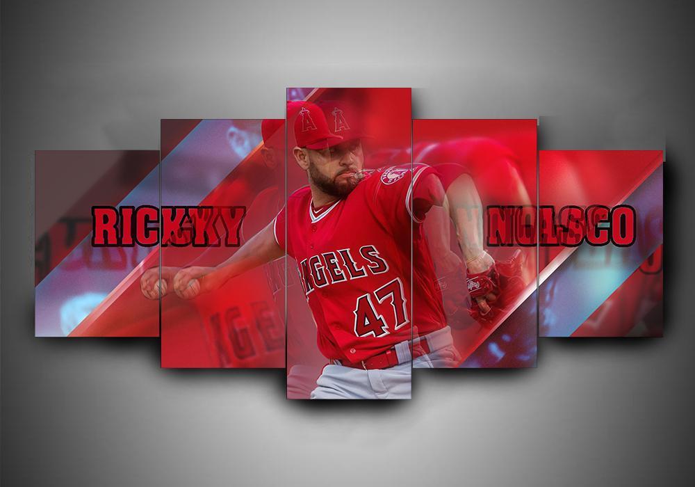 Los Angeles Angels 2 - Sport 5 Panel Canvas Art Wall Decor Los Angeles Angels 2 - Sport 5 Panel Canvas Art Wall Decor