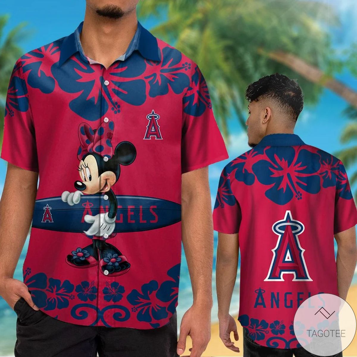 Los Angeles Angels Minnie Mouse Hawaiian Shirt Los Angeles Angels Minnie Mouse Hawaiian Shirt