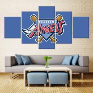 Los Angeles Angels Of Anaheim - Sport 5 Panel Canvas Art Wall Decor