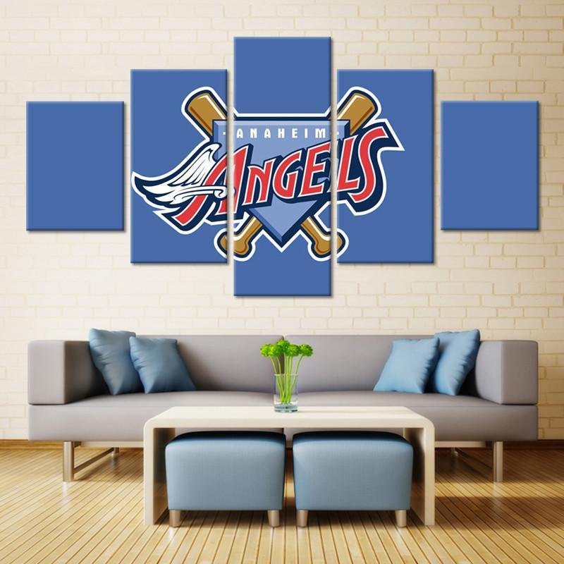 Los Angeles Angels Of Anaheim - Sport 5 Panel Canvas Art Wall Decor Los Angeles Angels Of Anaheim - Sport 5 Panel Canvas Art Wall Decor