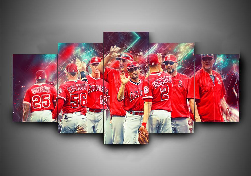 Los Angeles Angels - Sport 5 Panel Canvas Art Wall Decor Los Angeles Angels - Sport 5 Panel Canvas Art Wall Decor