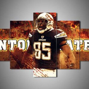 Los Angeles Chargers - Antonio Gates - Sport 5 Panel Canvas Art Wall Decor