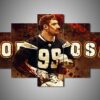 Los Angeles Chargers - Joey Bosa - Sport 5 Panel Canvas Art Wall Decor