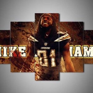 Los Angeles Chargers - Mike Williams - Sport 5 Panel Canvas Art Wall Decor