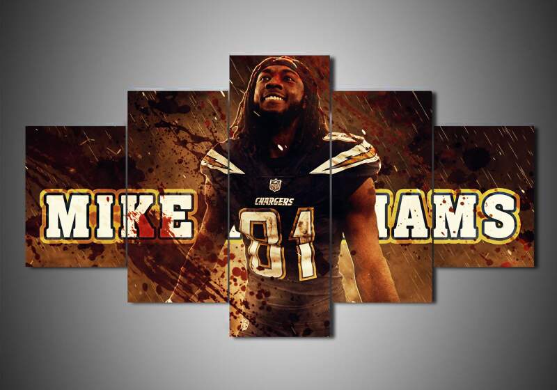 Los Angeles Chargers - Mike Williams - Sport 5 Panel Canvas Art Wall Decor Los Angeles Chargers - Mike Williams - Sport 5 Panel Canvas Art Wall Decor