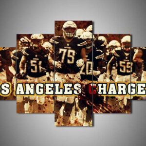 Los Angeles Chargers - Team 1 - Sport 5 Panel Canvas Art Wall Decor