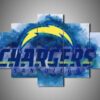 Los Angeles Chargers - Team - Sport 5 Panel Canvas Art Wall Decor