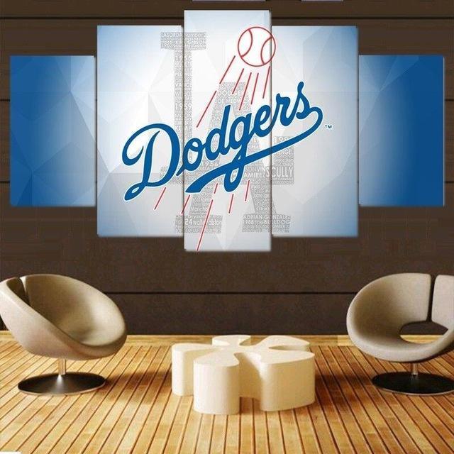 Los Angeles Dodgers 4 - Sport 5 Panel Canvas Art Wall Decor Los Angeles Dodgers 4 - Sport 5 Panel Canvas Art Wall Decor