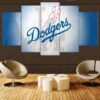 Los Angeles Dodgers 4 - Sport 5 Panel Canvas Art Wall Decor
