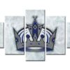 Los Angeles Kings Nhl Team Crown - Sport 5 Panel Canvas Art Wall Decor